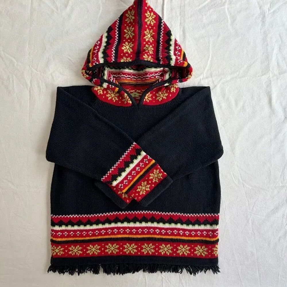 Hanna Andersson Folk Inspired Pullover Sweater Small Kids Cotton